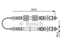 Cablu, frana de parcare FIAT FIORINO caroserie (146), FIAT FIORINO (147), FIAT UNO (146A/E) - BOSCH 1 987 477 296