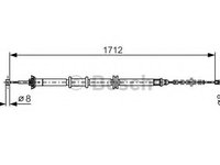 Cablu, frana de parcare FIAT LINEA (323) - BOSCH 1 987 482 204