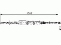 Cablu, frana de parcare FIAT MAREA (185) (1996 - 2007) BOSCH 1 987 477 826