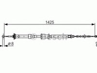 Cablu, frana de parcare FIAT PANDA (169) (2003 - 2016) BOSCH 1 987 482 200 piesa NOUA