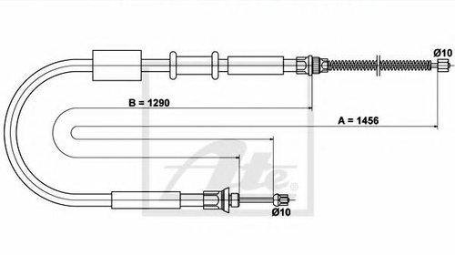 Cablu, frana de parcare FIAT PUNTO (176), FIA