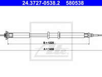Cablu, frana de parcare FIAT PUNTO (188) (1999 - 2016) ATE 24.3727-0538.2