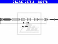Cablu, frana de parcare FIAT PUNTO Van (199) (2008 - 2020) ATE 24.3727-0578.2