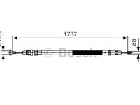 Cablu, frana de parcare FIAT SCUDO (272, 270) (2007 - 2016) BOSCH 1 987 482 008