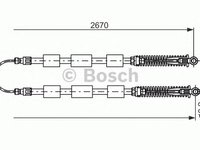 Cablu frana de parcare FIAT SEICENTO 98- spate - OEM-MAXGEAR: 32-0049|32-0049 - W02187938 - LIVRARE DIN STOC in 24 ore!!!