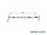 Cablu, frana de parcare Fiat ULYSSE (179AX) 2002-2011 #2 1400310180