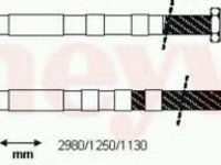 Cablu, frana de parcare FORD ESCORT Mk IV (GAF, AWF, ABFT), FORD ESCORT Mk IV combi (AWF, AVF), FORD ORION (AFD) - BENDIX 431228B