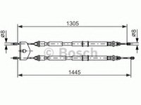 Cablu, frana de parcare FORD FIESTA V (JH, JD) (2001 - 2010) BOSCH 1 987 477 732 piesa NOUA