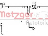 Cablu, frana de parcare FORD RANGER (ER, EQ), MAZDA BT-50 pick-up (CD, UN) - METZGER 11.5346