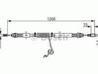 Cablu, frana de parcare FORD TRANSIT bus, FORD TRANSIT caroserie, FORD TRANSIT platou / sasiu - BOSCH 1 987 482 281