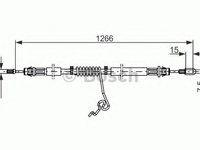 Cablu, frana de parcare FORD TRANSIT TOURNEO (2006 - 2020) BOSCH 1 987 482 281