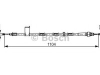 Cablu, frana de parcare JEEP GRAND CHEROKEE II (WJ, WG) (1998 - 2005) BOSCH 1 987 482 364 piesa NOUA