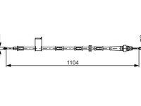 Cablu frana de parcare JEEP GRAND CHEROKEE II WJ WG BOSCH 1 987 482 364