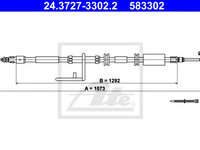 Cablu, frana de parcare LAND ROVER FREELANDER 2 (LF_, FA_) (2006 - 2014) ATE 24.3727-3302.2