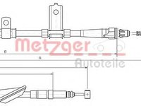 Cablu, frana de parcare LAND ROVER FREELANDER Soft Top, LAND ROVER FREELANDER (LN) - METZGER 10.5157