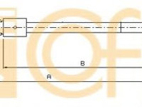 Cablu, frana de parcare MERCEDES-BENZ A-CLASS (W168) (1997 - 2004) COFLE 10.9321