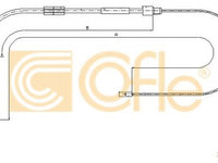 Cablu, frana de parcare MERCEDES-BENZ A-CLASS (W168) (1997 - 2004) COFLE 10.9328