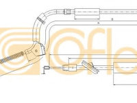 Cablu, frana de parcare MERCEDES-BENZ A-CLASS (W169) (2004 - 2012) COFLE 10.9335