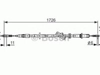 Cablu frana de parcare MERCEDES-BENZ E-CLASS cupe (C207) - OEM - MAXGEAR: 32-0437 - W02402997 - LIVRARE DIN STOC in 24 ore!!!