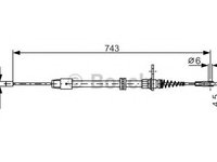 Cablu, frana de parcare MERCEDES-BENZ E-CLASS T-Model (S212) (2009 - 2016) BOSCH 1 987 482 329