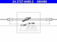 Cablu, frana de parcare MERCEDES-BENZ GLK-CLASS (X204) - ATE 24.3727-0480.2