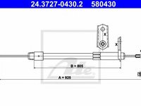 Cablu, frana de parcare MERCEDES C-CLASS Sportscoupe (CL203) (2001 - 2011) ATE 24.3727-0430.2 piesa NOUA