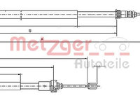 Cablu, frana de parcare METZGER 10.6034