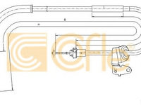 Cablu, frana de parcare MINI MINI Cabriolet (R57) (2007 - 2016) COFLE 10.4306 piesa NOUA