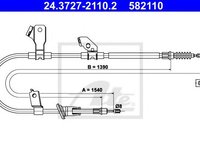 Cablu, frana de parcare MITSUBISHI COLT VI (Z3_A, Z2_A) (2002 - 2012) ATE 24.3727-2110.2