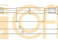 Cablu, frana de parcare NISSAN INTERSTAR caroserie (X70) (2002 - 2016) COFLE 10.6853 piesa NOUA