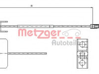 Cablu, frana de parcare NISSAN PRIMASTAR Van (X83) (2001 - 2016) METZGER 11.6803