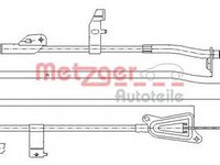 Cablu, frana de parcare NISSAN PRIMERA (P12), NISSAN PRIMERA Traveller (WP12), NISSAN PRIMERA Hatchback (P12) - METZGER 17.0246