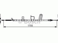 Cablu frana de parcare NISSAN QASHQAI (J11, J11_) - OEM - JAPANPARTS: BC-178R - LIVRARE DIN STOC in 24 ore!!!