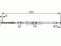 Cablu, frana de parcare OPEL ANTARA (2006 - 2016) BOSCH 1 987 482 293