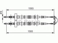 Cablu, frana de parcare OPEL ASTRA G Delvan (F70) (1999 - 2005) BOSCH 1 987 477 527