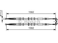 Cablu frana de parcare OPEL COMBO (71_) - OEM - BOSCH: 1987482138|1 987 482 138 - W02601745 - LIVRARE DIN STOC in 24 ore!!!