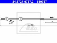 Cablu, frana de parcare OPEL COMBO (71_), VAUXHALL COMBO Mk I (B), OPEL COMBO caroserie inchisa/combi - ATE 24.3727-0767.2