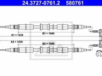 Cablu, frana de parcare OPEL COMBO (71_), VAUXHALL COMBO Mk I (B), OPEL COMBO caroserie inchisa/combi - ATE 24.3727-0761.2