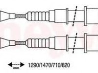 Cablu, frana de parcare OPEL COMBO (71_), VAUXHALL ASTRA Mk III (F) combi, OPEL KADETT E Combo (38_, 48_) - BENDIX 432117B