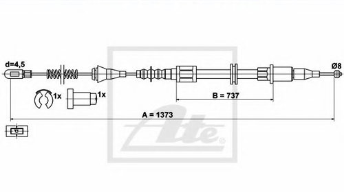 Cablu, frana de parcare OPEL TIGRA (95_) (199