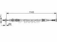 Cablu, frana de parcare OPEL TIGRA TwinTop (2004 - 2020) BOSCH 1 987 482 139