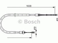 Cablu frana de parcare PEUGEOT 206 CC (2D) - OEM - MAXGEAR: 32-0192 - W02345906 - LIVRARE DIN STOC in 24 ore!!!