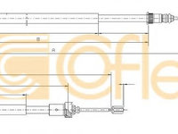 Cablu, frana de parcare PEUGEOT 206 SW (2E/K) (2002 - 2016) COFLE 10.6034