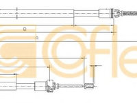 Cablu, frana de parcare PEUGEOT 206 SW (2E/K) (2002 - 2016) COFLE 10.6033