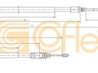 Cablu, frana de parcare PEUGEOT 207 CC (WD) (2007 - 2016) COFLE 10.6036 piesa NOUA