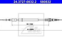 Cablu, frana de parcare PEUGEOT 307 CC (3B) (2003 - 2020) ATE 24.3727-0832.2