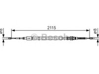 Cablu, frana de parcare PEUGEOT 307 SW (3H) (2002 - 2020) BOSCH 1 987 477 775