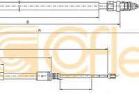 Cablu, frana de parcare PEUGEOT 407 SW (6E) (2004 - 2016) COFLE 10.6224 piesa NOUA