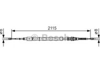 Cablu frana de parcare punte spate stanga/dreapta PEUGEOT 307 COMBI 02- - Cod intern: W20135917 - LIVRARE DIN STOC in 24 ore!!!