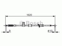 Cablu frana de parcare punte spate stanga VOLVO S40/V40 99-04 1472/1620 MM - Cod intern: W20008884 - LIVRARE DIN STOC in 24 ore!!!